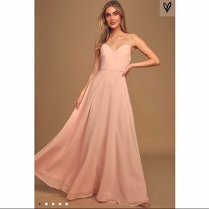 Lulus+ Never Worn Peach Bridesmaid Dress+ + Sz M
